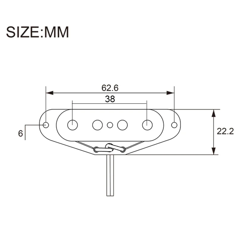 Alnico 5 Mandolin 4-String Pickup with Fiber Bobbin String Spacing 38MM Pickpup for Electric Guitar 4.6K