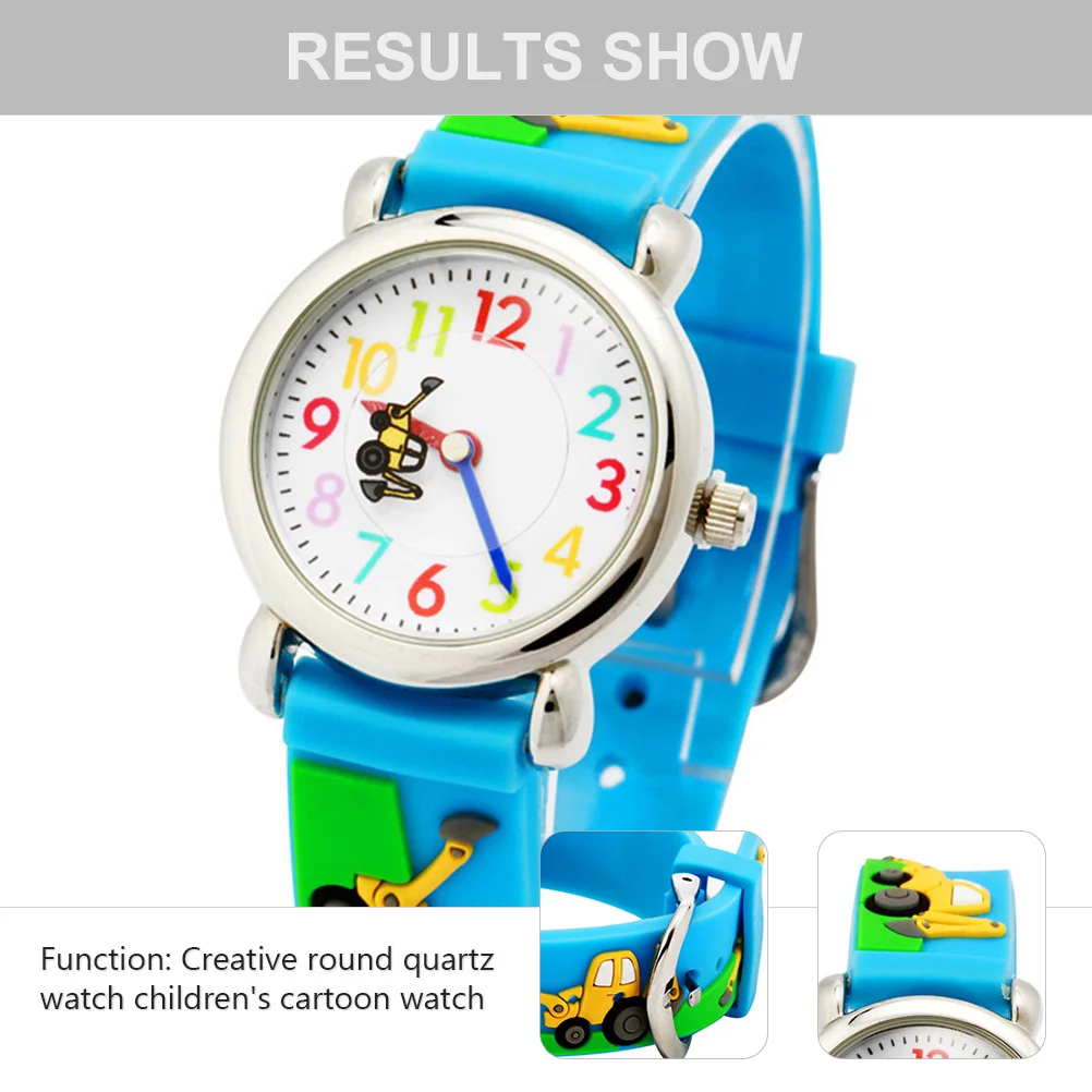 1 قطعة ساعة يد للأطفال ثلاثية الأبعاد قابلة للتعديل ساعة جميلة ثلاثية الأبعاد للأطفال حزام ساعة هدية عيد ميلاد للأطفال الصغار