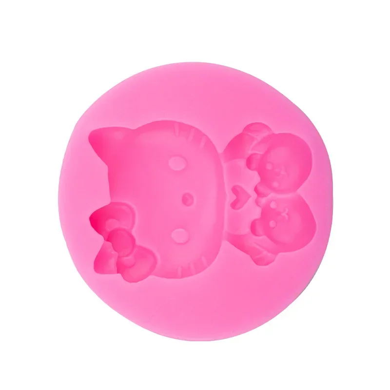 Hello Kitty Cake Mold Cartoon Cute Silicone Baking Accessories DIY Chocolate Cake Mould Kitchen Handmade Decorations Baking Tool