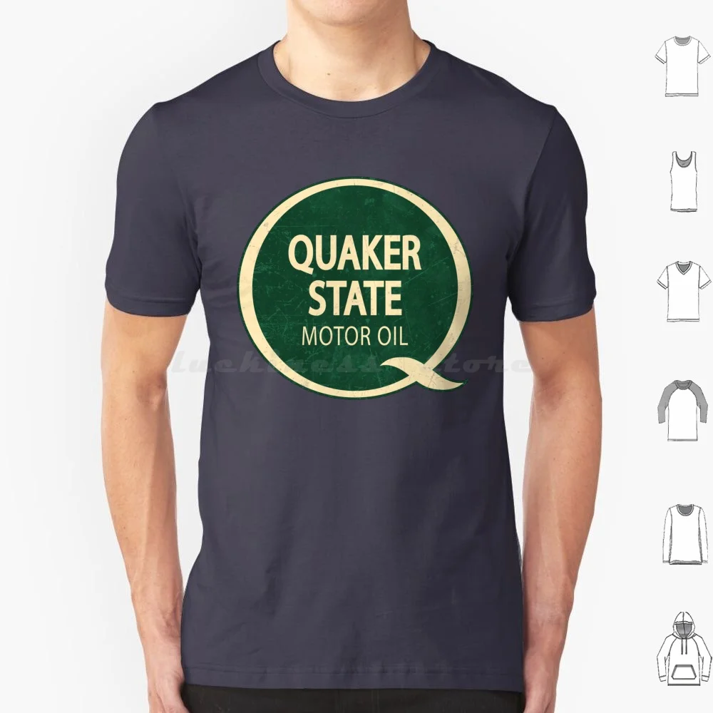 State Vintage Motor Oil T Shirt Cotton Men Women DIY Print Vintage State Motor Oil Q Green Automotive Car Mobile Vehicle