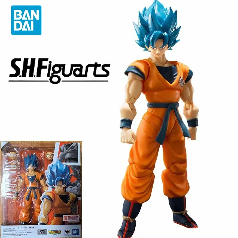 

Bandai Figure Model Soul limitation S.H.Figuarts SHF Dragon Ball Super Super Saiyan God blue Sun Wukong Collect souvenir toys