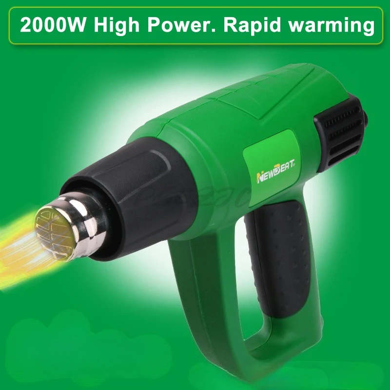 مسدس خبز فيلم السيارة 2000 وات عالي الطاقة صغير متعدد الوظائف مجموعة مسدس هواء ساخن