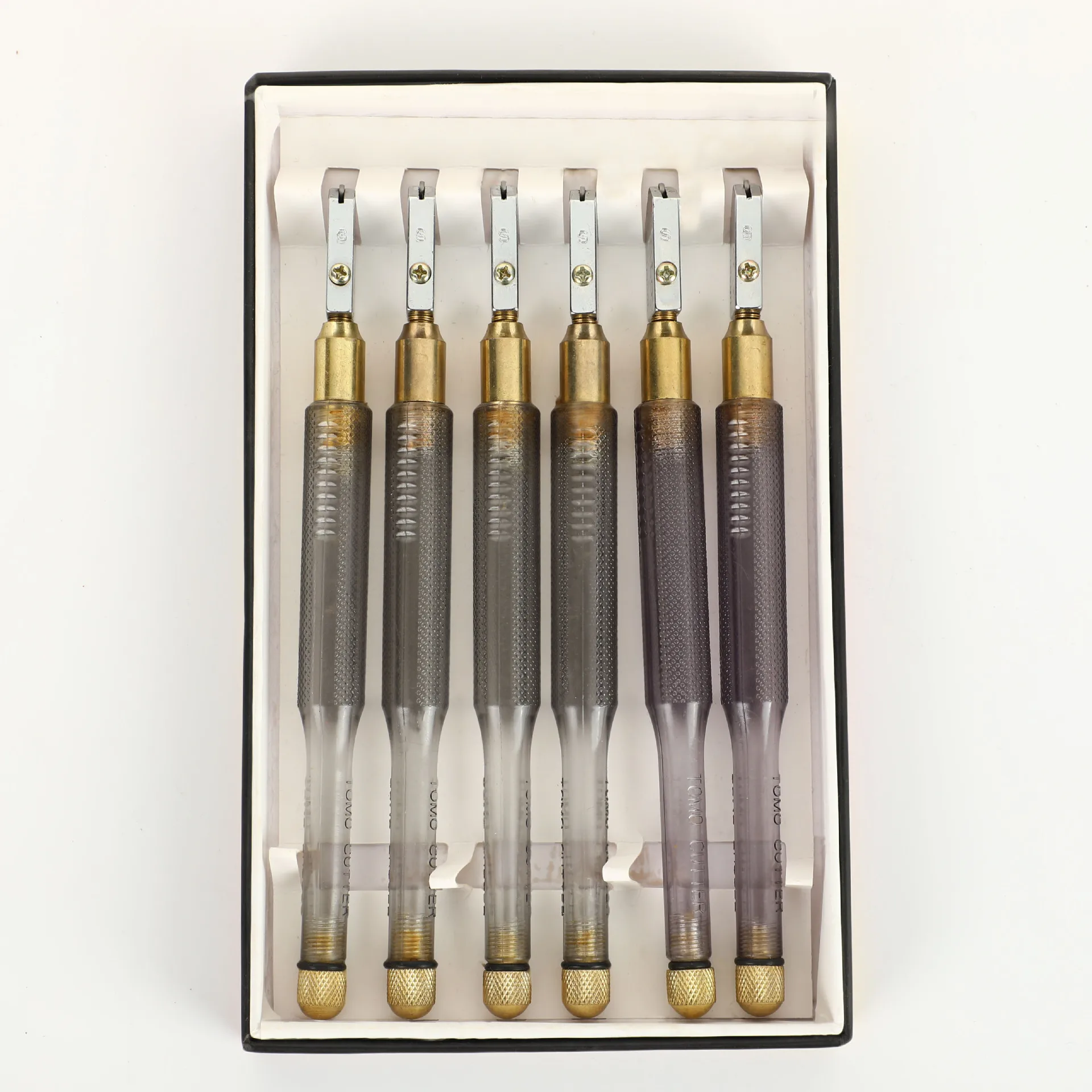 High Quality TC Japen 6PCS/1Bags Glass Machine Cutter Diamond Cutting Head Pen Handle Safety DIY Home Glass Tile Cutting Tools