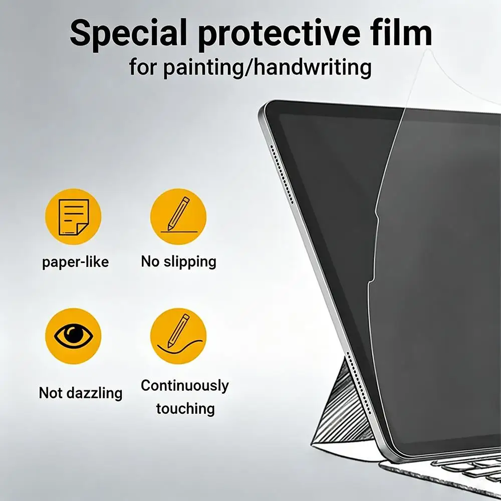 3pcs Paper-Feel Screen Protector for Samsung Galaxy Tab A9 Plus A8 A7 S6 Lite Tab S7 S8 S9 FE S10+ Plus Special Protective Film