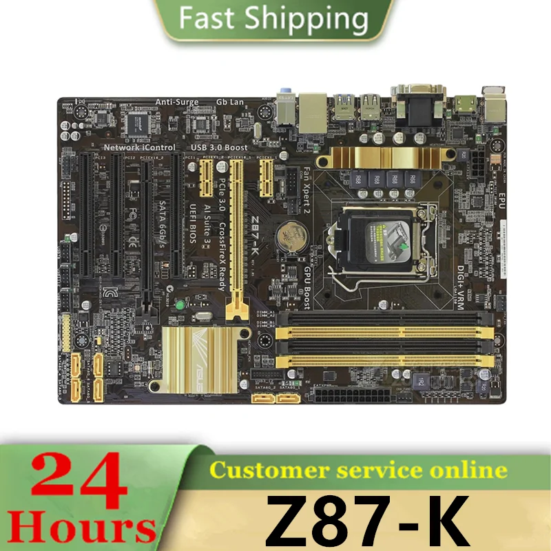 

100% тестовая память Z87-k 32G LGA 1150 DDR3 USB3.0 SATA III VGA OC