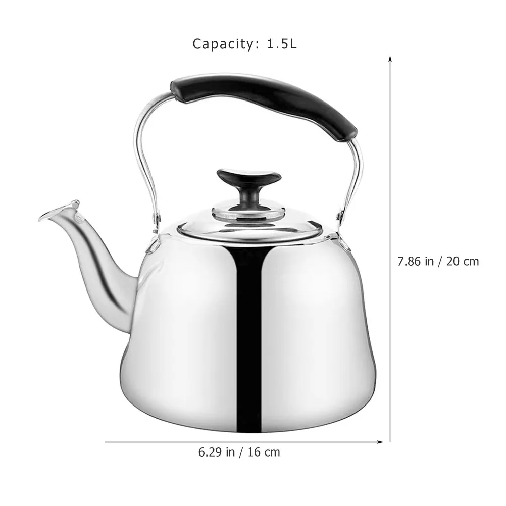 Elegant Stainless Steel Whistling Kettle with Precision Tea Strainer Fast Heating Large Volume Boil Kettle for Household