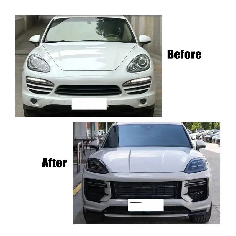for Porsche 2011-2017 958 Upgrade Cayenne 9y0.2 2025 Front Bumper 1:1-Piece Surround kit hood Headlights