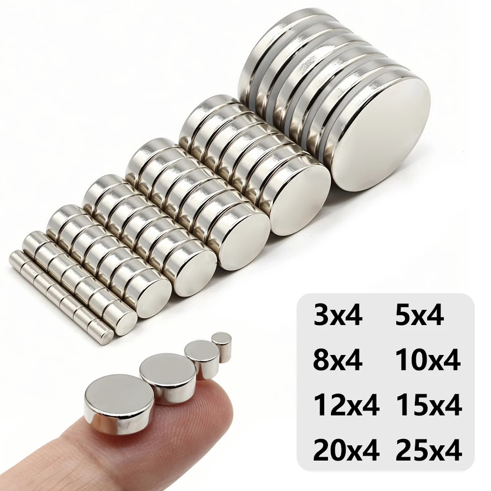 Super Powerful Small Neodymium Magnet Round x4mm N35 NdFeB Strong Permanent Magnetic imanes for Refrigerator Office Magnets