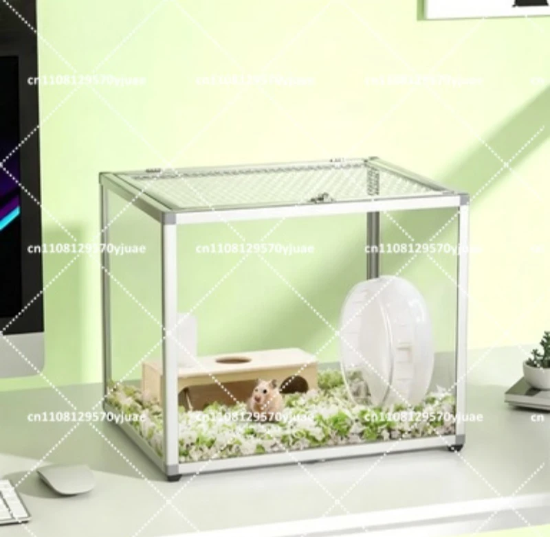 Panoramic Acrylic Hamster Cage, Transparent Oversized Golden Bear Villa, Small Animal Feeding Box