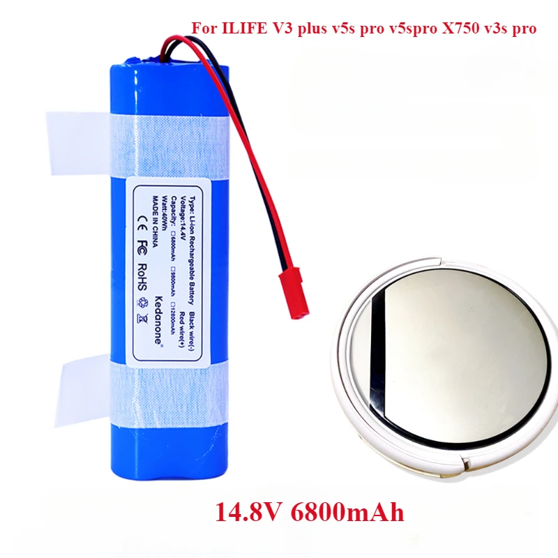 

For ILIFE V3 plus v5s pro v5spro X750 v3s pro 14.8V 6800mAh Rechargeable Battery Robotic Cleaner accessories parts