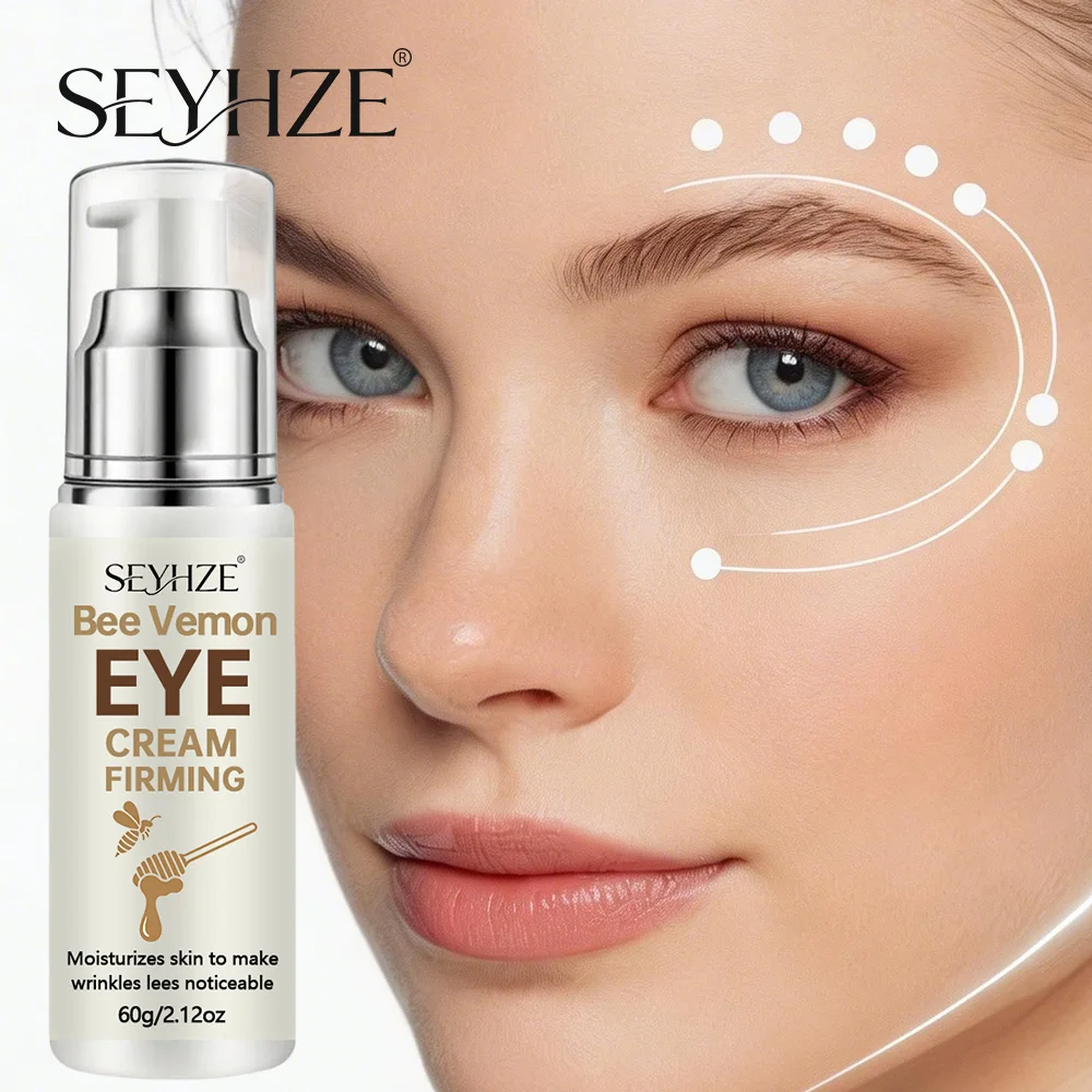 SEYHZE Bee Venom Eye Essence, Day & Night Essence Cream, 60g Formulated with hyaluronic acid, collagen, and transparent moisturi