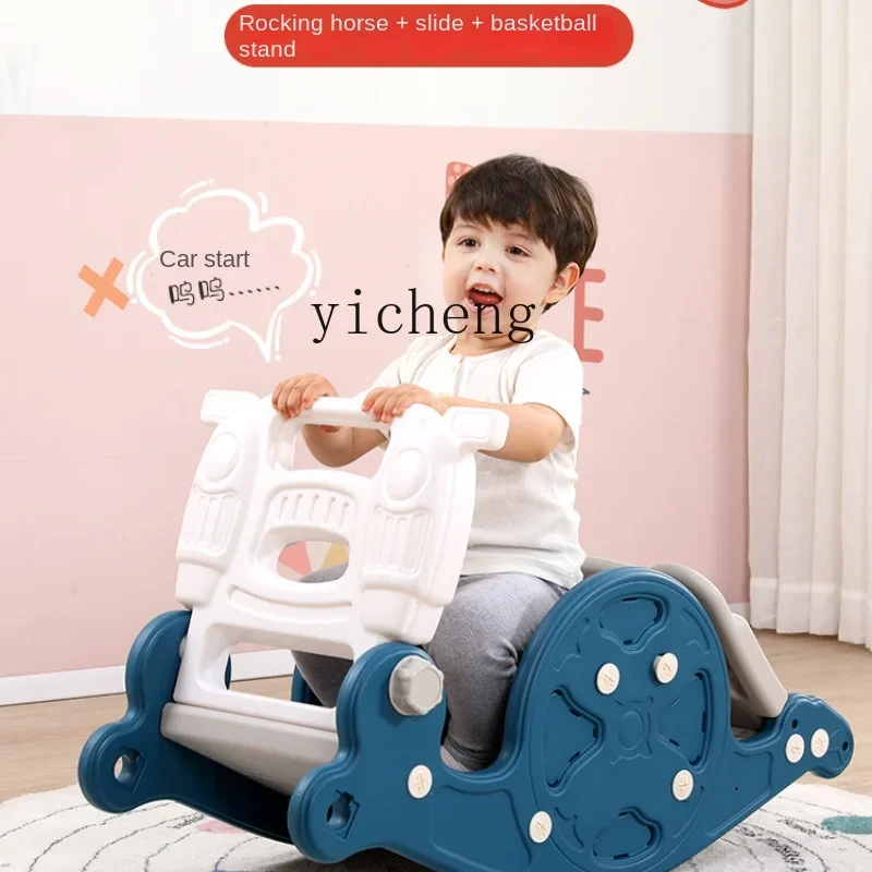 ZC Slide Rocking Horse Shooting ثلاثة في واحد ألعاب الأطفال الصغيرة للمنزل الداخلي