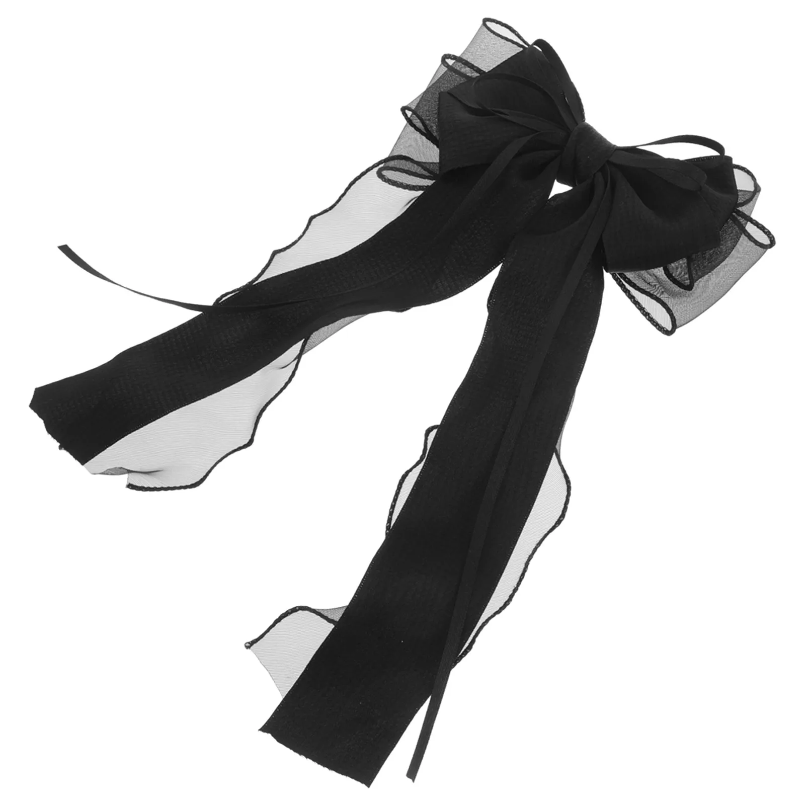 

Big Bow Hairpin Clips for Women Dress Bows Girls Present Accessories Large Ribbon Claw Tail Net Decor Gothic