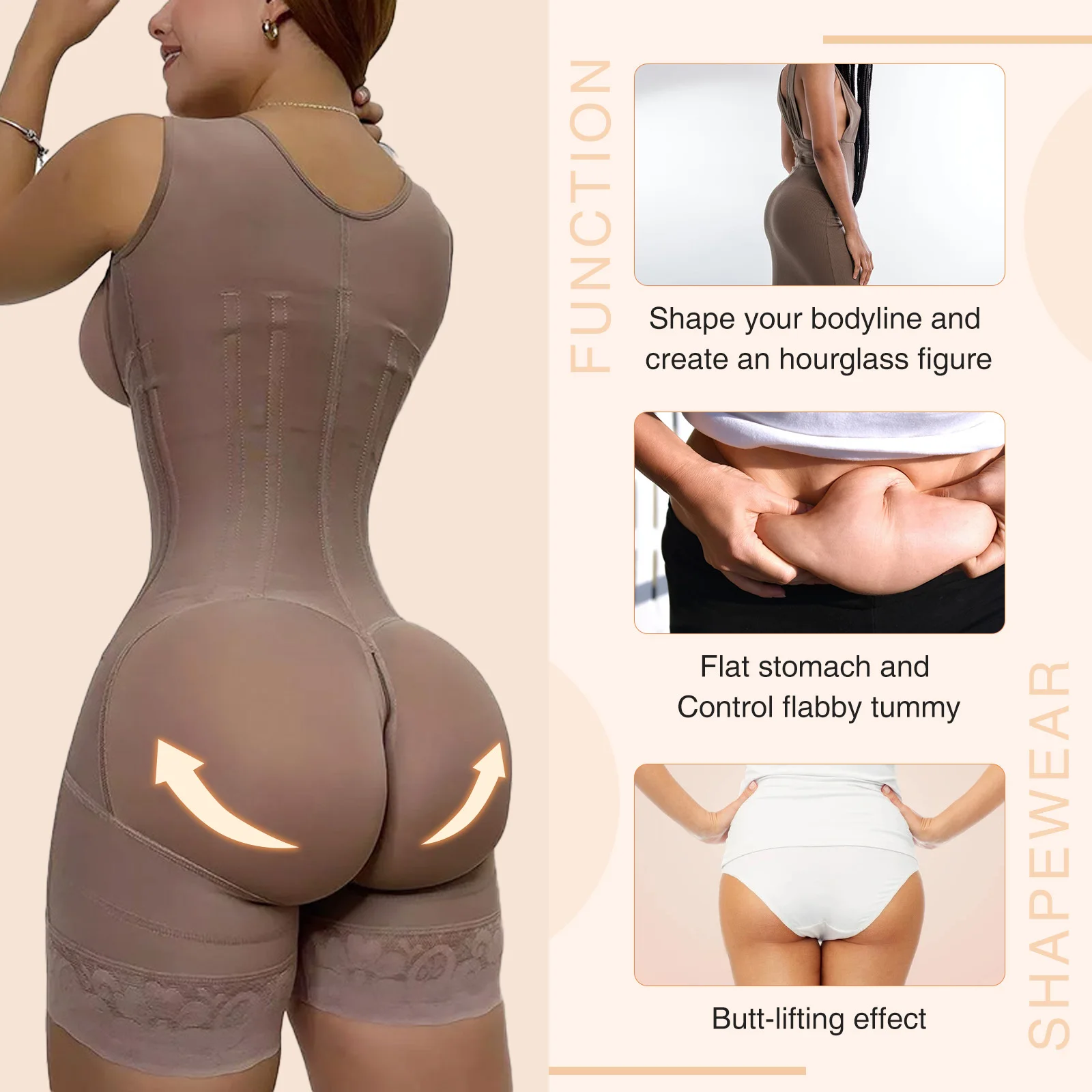 Fajas Colombianas Postpartum Girdles for Women Double Compression Shapewear Full Body Slimming Waist Trainer Flat Belly Corset