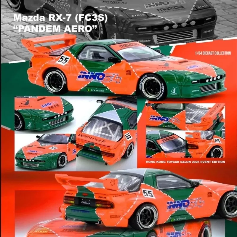 INNO 1/64 RX-7 FC3S Hong Kong Toycar Salon 2025 édition événement alliage jouet véhicule à moteur moulé sous pression en métal modèle cadeaux