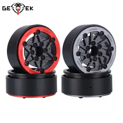 4pcs 1.9Inch Carbon Fibre Wheel Rim with Brake Rotors for 1/10 RC Car Wraith SCX10 TRX4 Capra VS4-10 RC4WD KM2 LCG