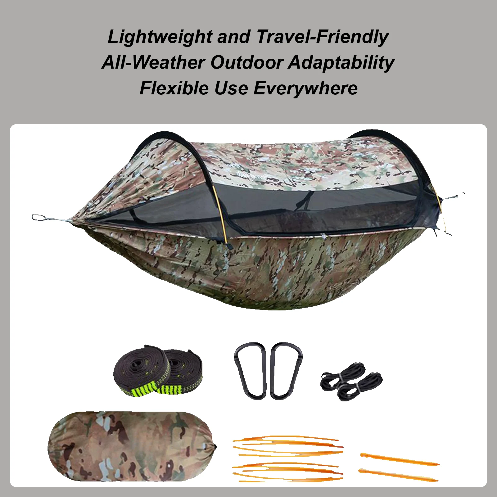 

Camp Hammock Lightweight Single Double Hammock Tent With Net For Travel Sun Protection Parachute Sleeping Bed For Hiking