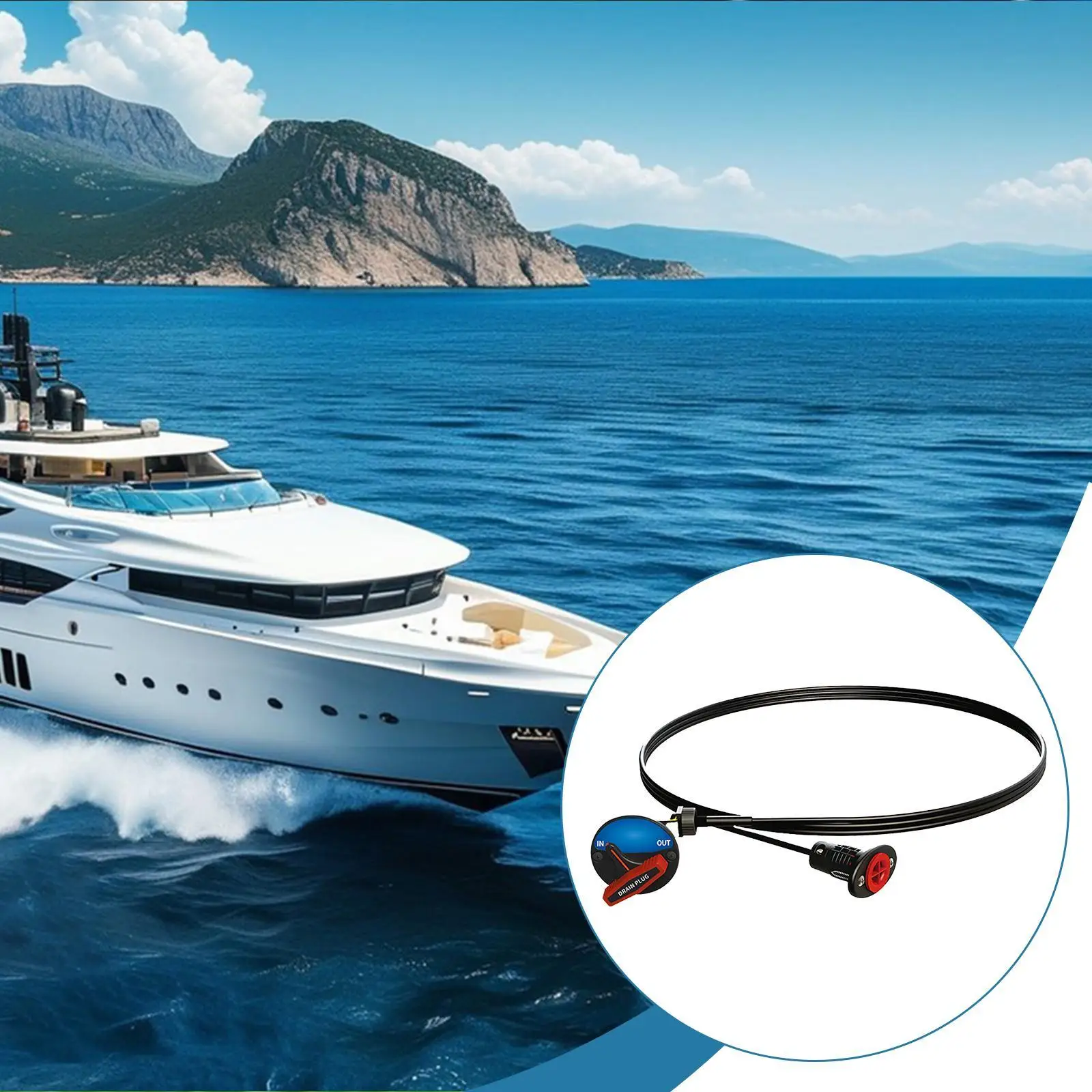 

Remote Drain Plug Boat Drainage Boat Accessories Tools Leakproof Easy to Use Seal Drain Plug for Boats Kayak Drain Hole Plug