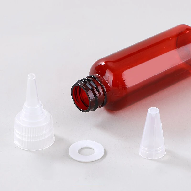 10-100ml Empty Dropper Bottle Transparent Plastic Refillable Nozzle Dropper With Cap Small Extrusion Bottle Portable Packing