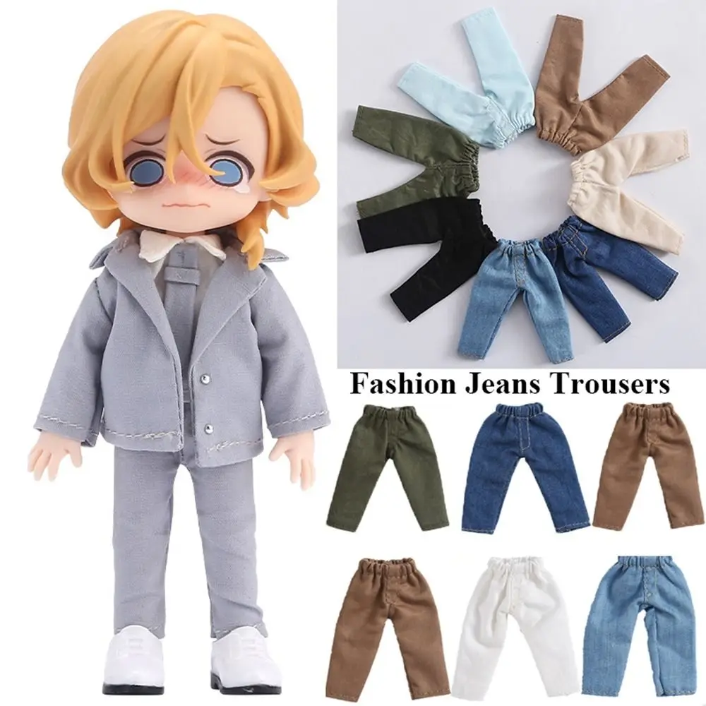 Fashion Doll Clothes High Quality Mini Cute Jeans Pants Doll Accessories for 1/11 OB11/Obitsu11Dolls/1/12Bjd Doll