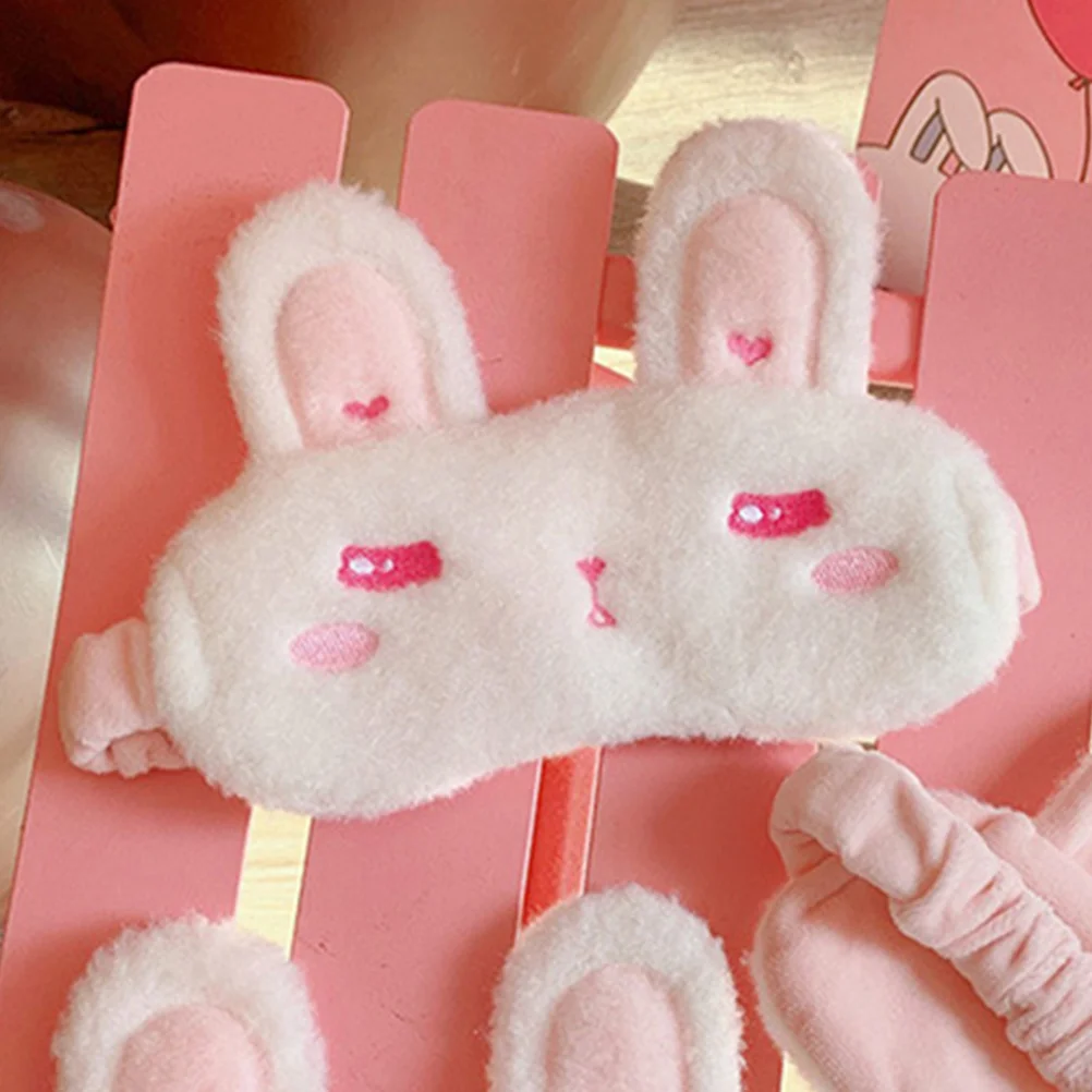 Bunny Ears Eye Mask Lovely Patch Sleep Plush Blindfold Eyeshade for Girls Sleeping Portable Masks Night Cover