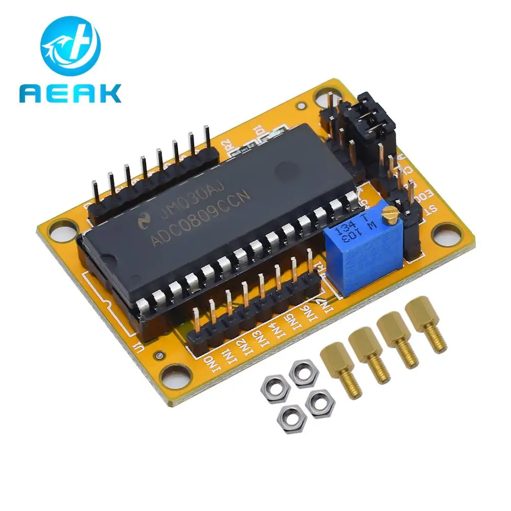 Officiële ADC0809 Module 8-Bit 81 Parallel Ad Board Analoog Naar Digitaal Conversie Programma Digitale Voltmete