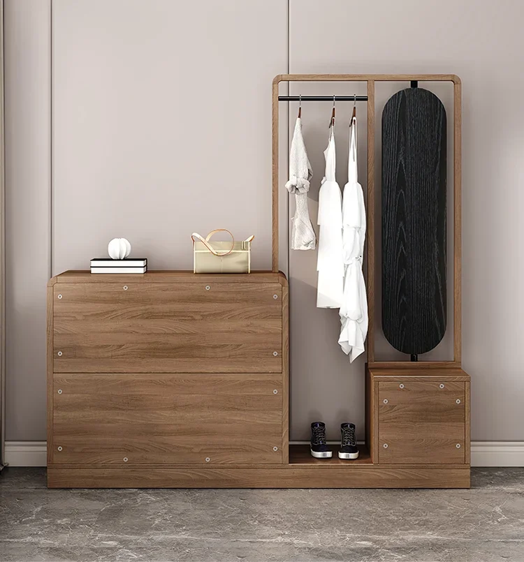 

Bedroom Solid Wood Chest of Drawers Coat Rack Multi-Functional Modern Minimalist Tailstock Storage Locker