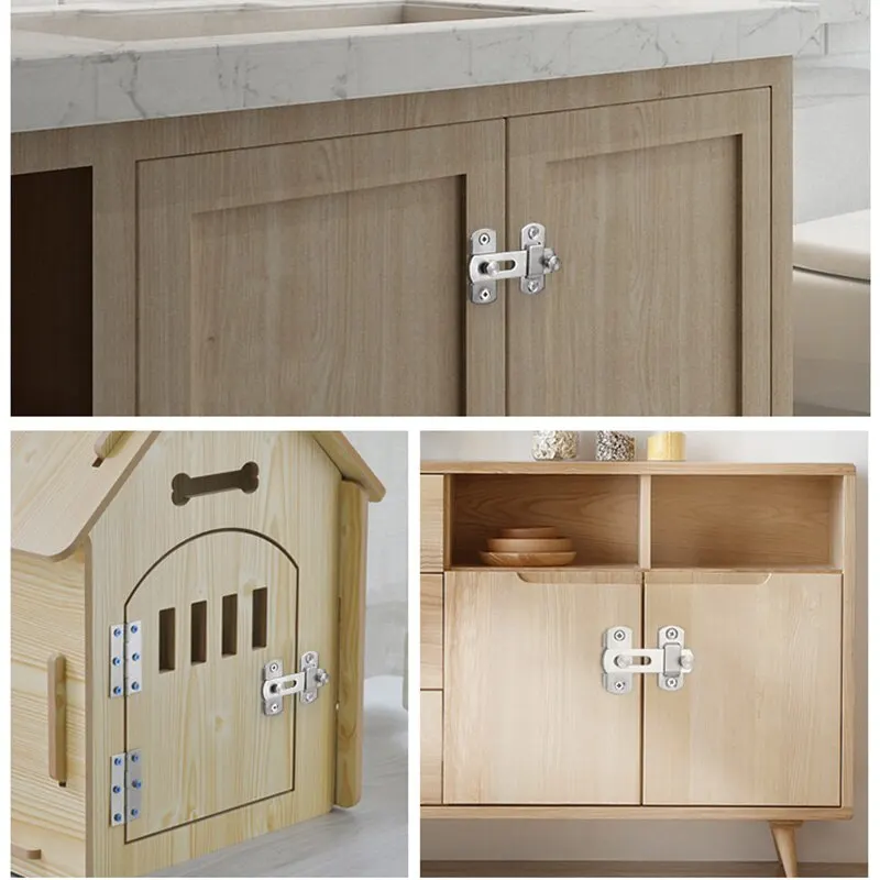 Baby Safety Sliding Door Latch Right Angle Door Bolt Lock Suitable for Barn Door Closet Wine Cooler Window Stopper Plug