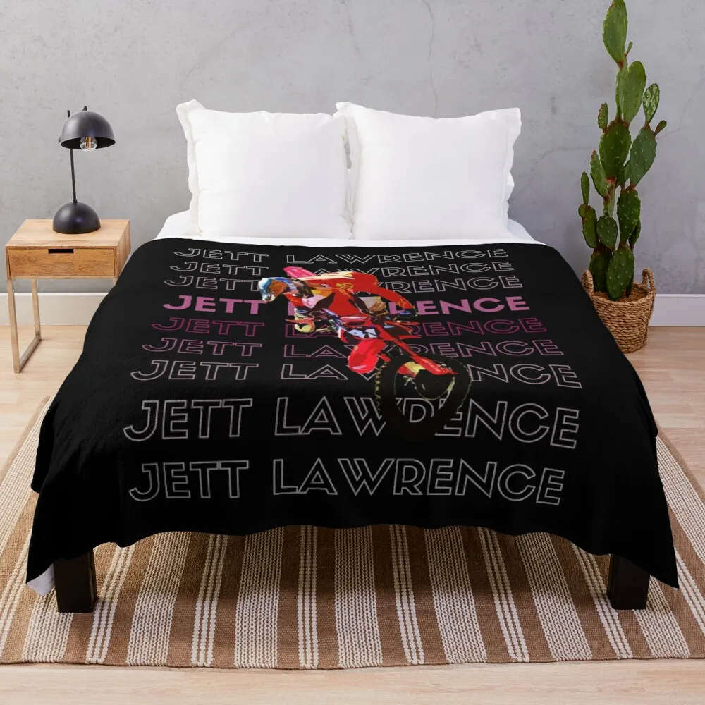 

Jett Lawrence Motocross Racer x Classic Tshirt Throw Blanket Winter beds Picnic Thins Blankets