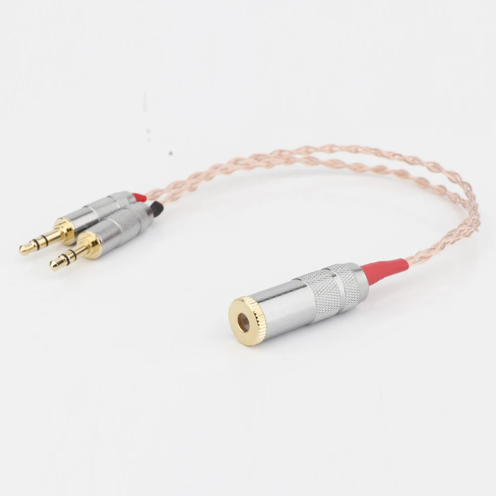 Cable de cobre de cristal único Hifi, Cable macho a hembra equilibrado de 4,4mm, 2x3,5mm, para REPRODUCTOR DE Pono PHA-3