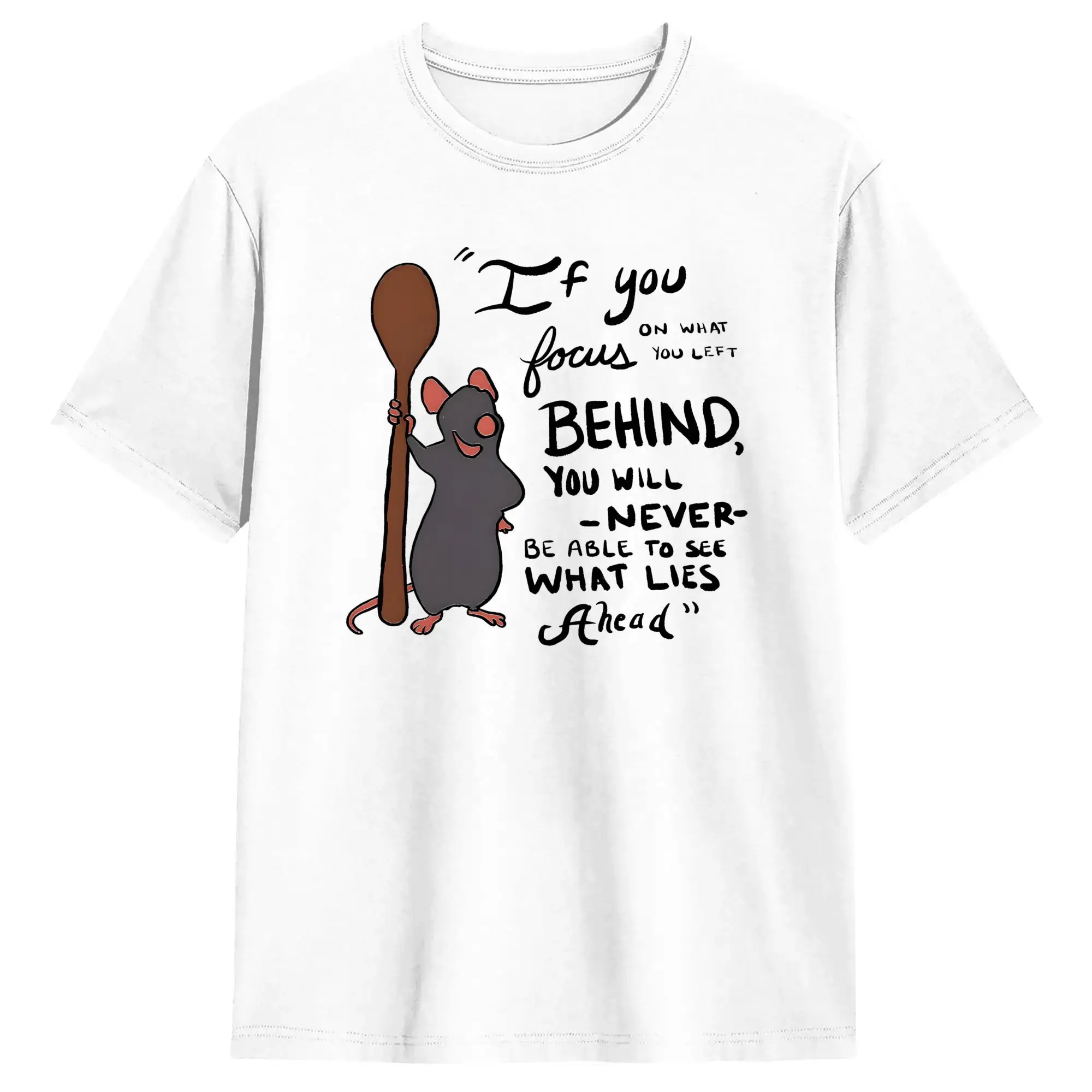 Novelty Ratatouille T-Shirts Men Crewneck Pure Cotton T Shirts  Short Sleeve Tees Printed Clothes