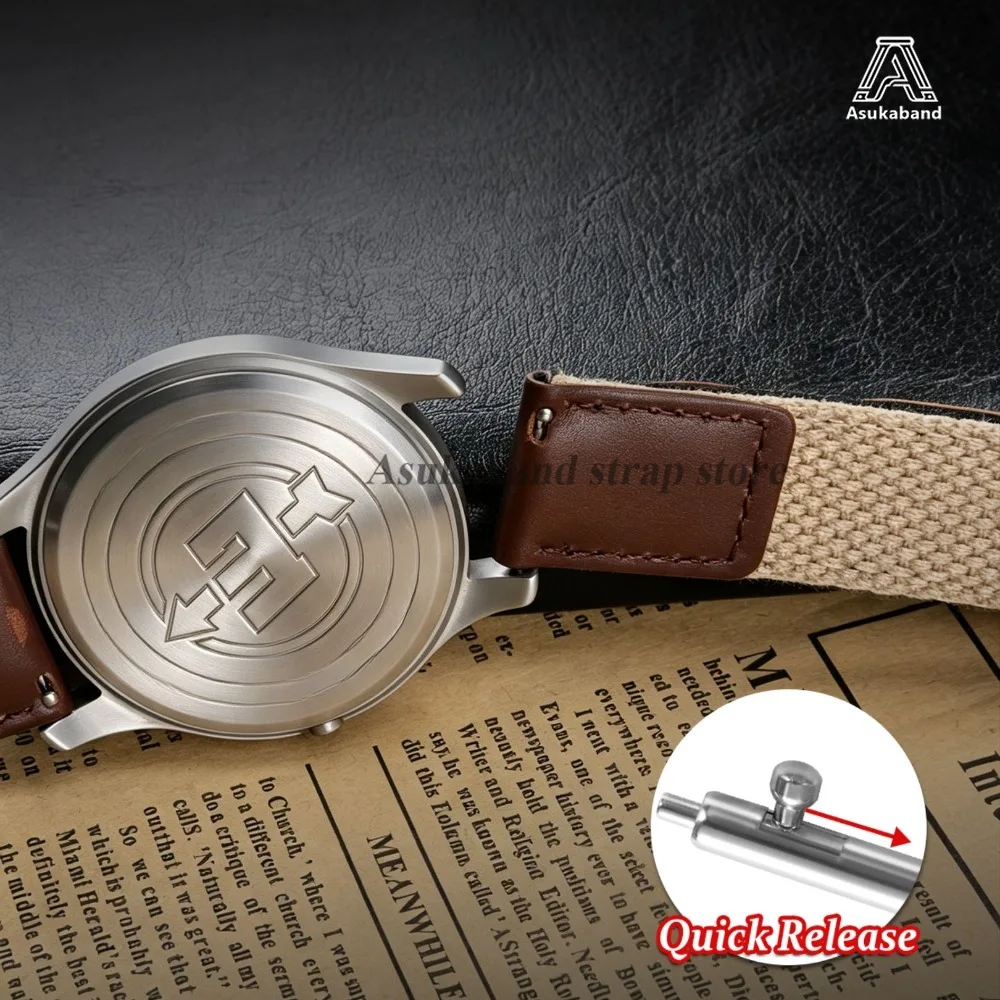 Leather Nylon Watch Strap 19mm 20mm 22mm Band for Timex Watchband Quick Release Military Style for Omega Wristband Men Bracelets view 6