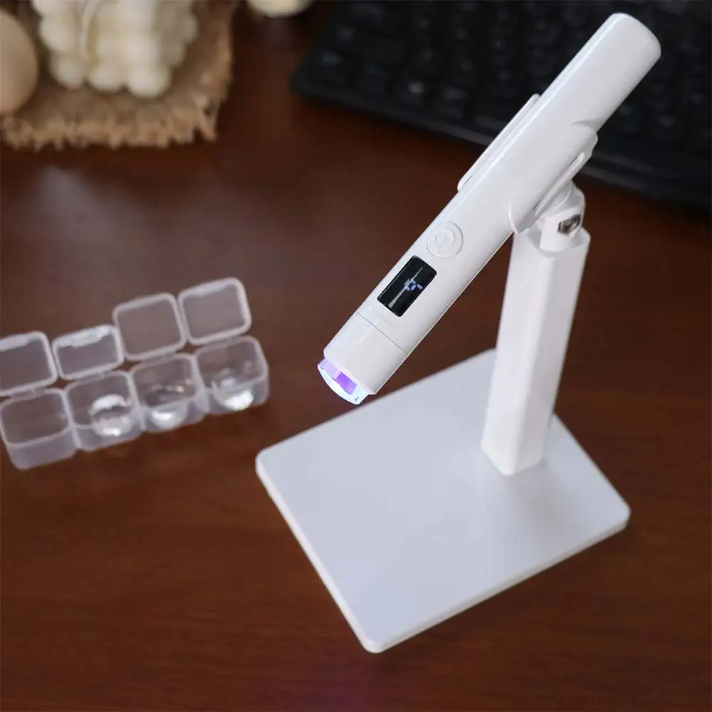 Portable UV LED Nail Lamp 2 Modes LED Display Mini Handheld UV Light with Silicone Nail Stamp Fast Curing