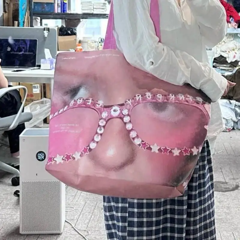 Streetwear Haruku Trendy Shoulder Underarm Bag Grunge Y2k Aesthetic Women Handbags Korean High-Capacity Fashion Ins Tote Bags