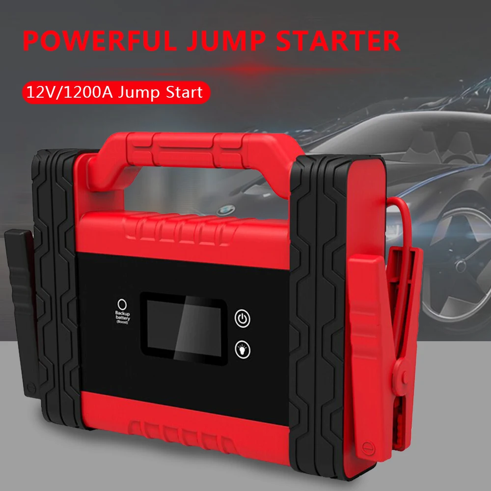 Popularny Rozrusznik Samochodowy 1200A Zestaw Rozruchowy Akumulatorów Samochodowych Narzędzia Awaryjne Power Banki na Kemping Samochód