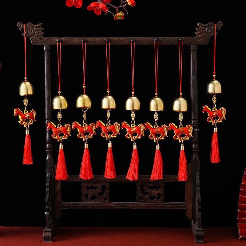 2026 Year Of The Horse Wall Hanging Ornament Chinese New Year Lucky Decoration Accessories Housewarming Small Pendant Gifts