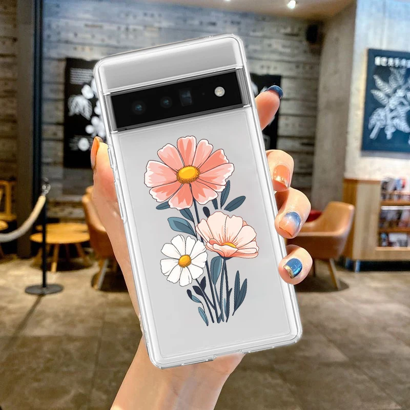 Cute Cartoon Candy Painted Phone Case For Google Pixel 9 Pro XL 8 7 6 Pro 8A 7A 6A 5 4 5A 4A 3A XL 5G Shockproof Clear Cover