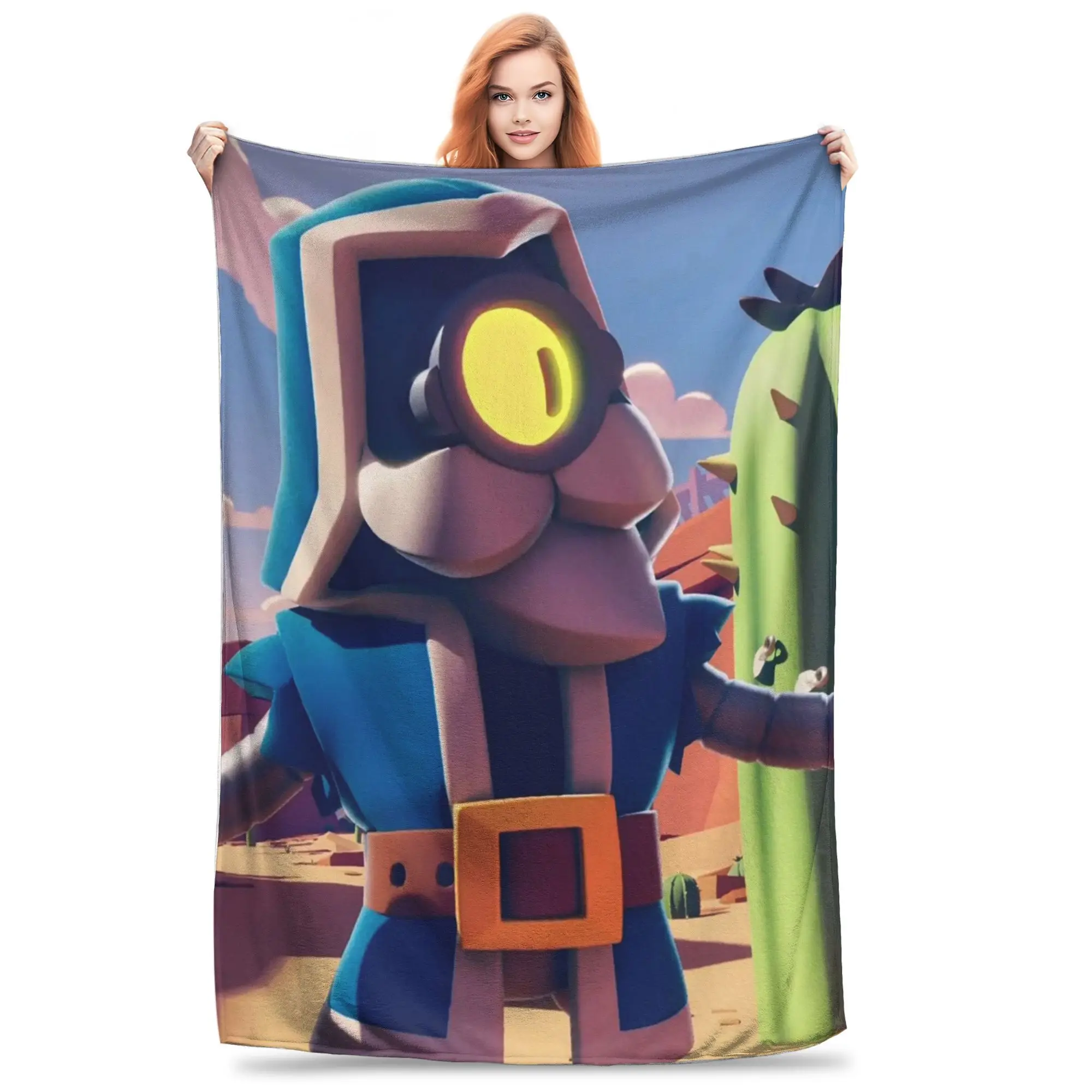 

B-Brawled Game Blanket Soft Warm Flannel Throw Blanket Bedding for Bed Living room Picnic Travel Home Couch