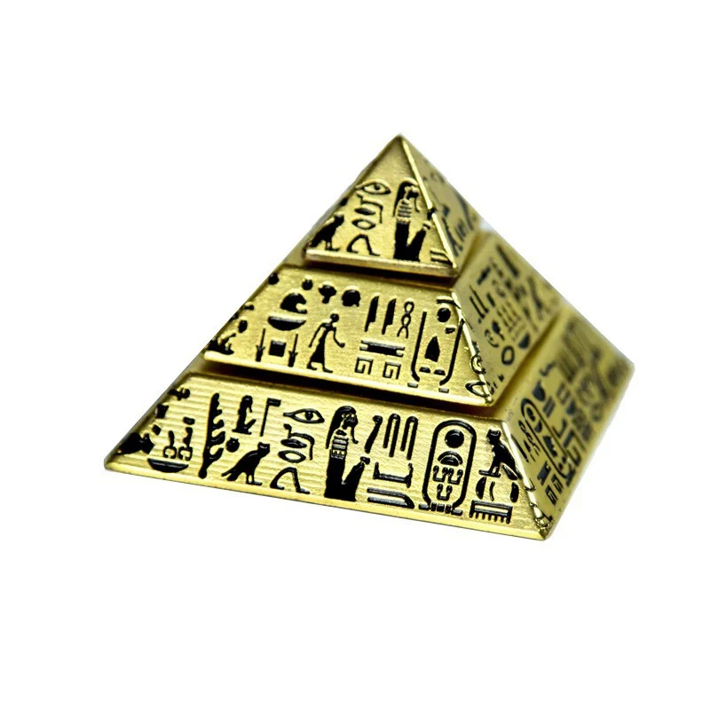 الهرم جيروسكوب ببصمة الإصبع لعبة سطح المكتب المعادن المصرية القديمة الرجعية مكافحة القلق تململ سبينر للأطفال الأطفال الكبار الهدايا #1