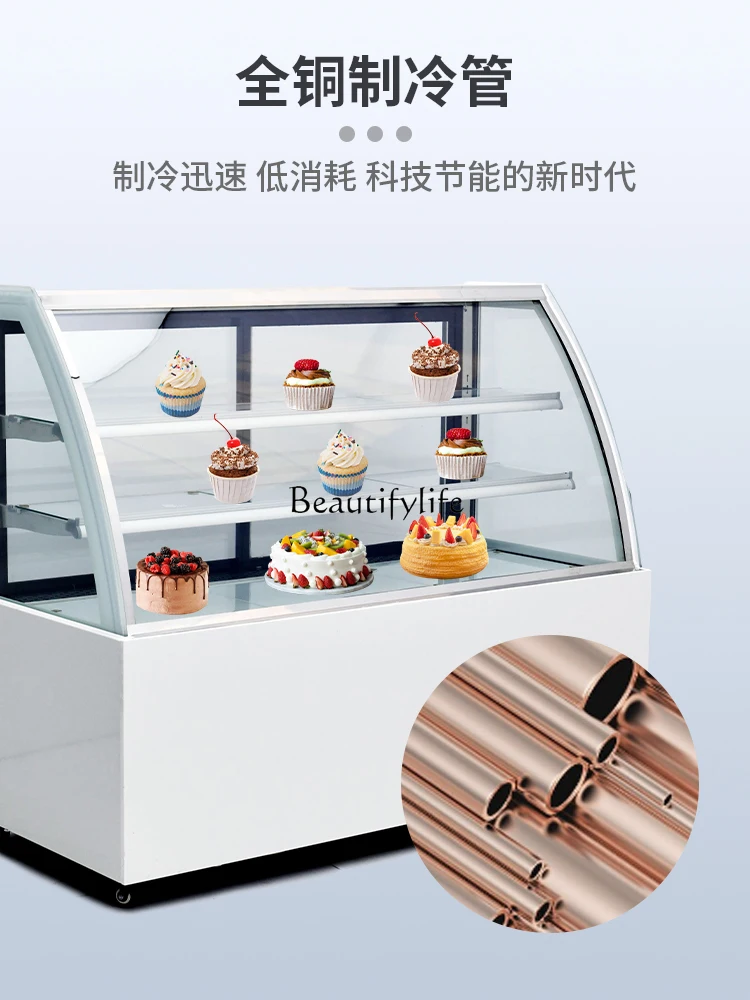 Display Cabinet Dessert Cooked Food Refrigerated Commercial Fruit Fresh Desktop Air-Cooled Cake Counter