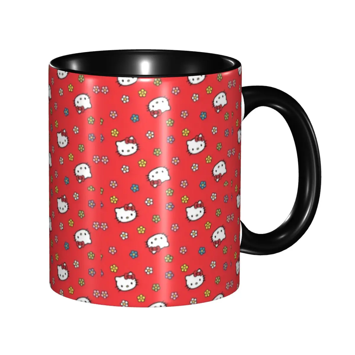 Sanrio Hello Kitty Red Flower Accessories Coffee Mug Novelty Cup Gifts