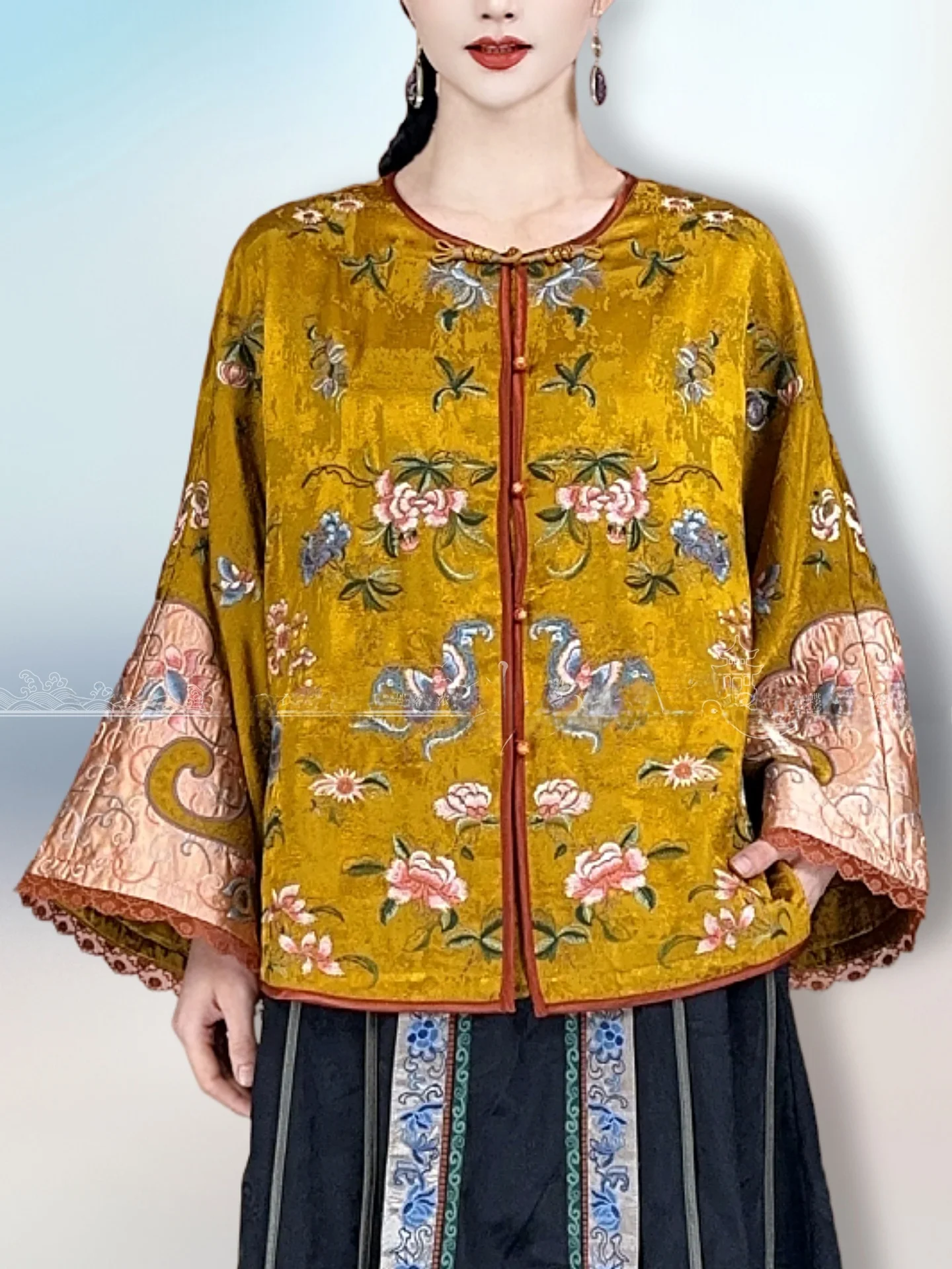 

Женская традиционная китайская куртка с вышивкой, изысканная ручная работа, модная верхняя одежда, осенняя новинка