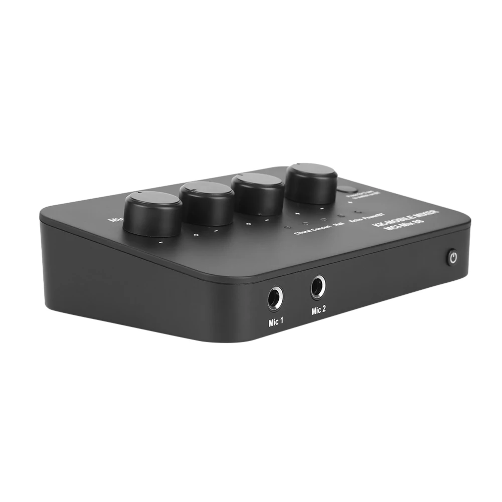 Portable Karaoke Microphone Mixer 3.5mm AUX BT Connection Digital Audio Sound Karaoke Machine for DJ Sound Home Party & Theater