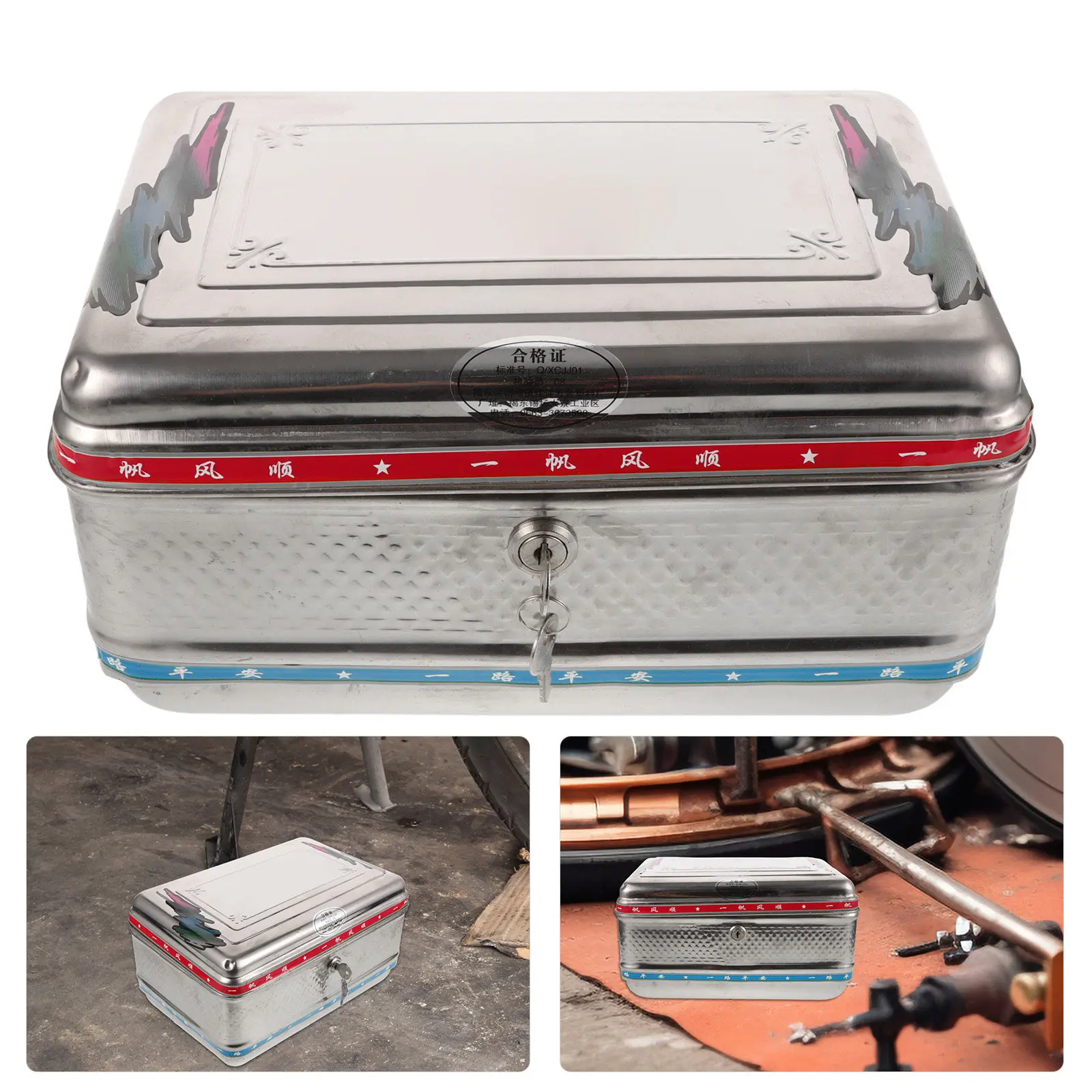 

Багажник из нержавеющей стали для мотоциклов, скутеров и электровелосипедов, большой вместимости, съемный, верхний кофр