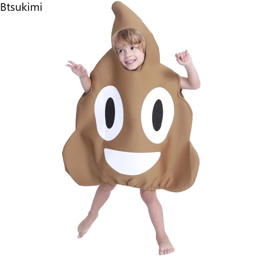 Halloween Kids Funny Party Costume Poop Composite Sponge Jumpsuit Costume Cosplay Party Prop Carnival Stage Performance Clothing