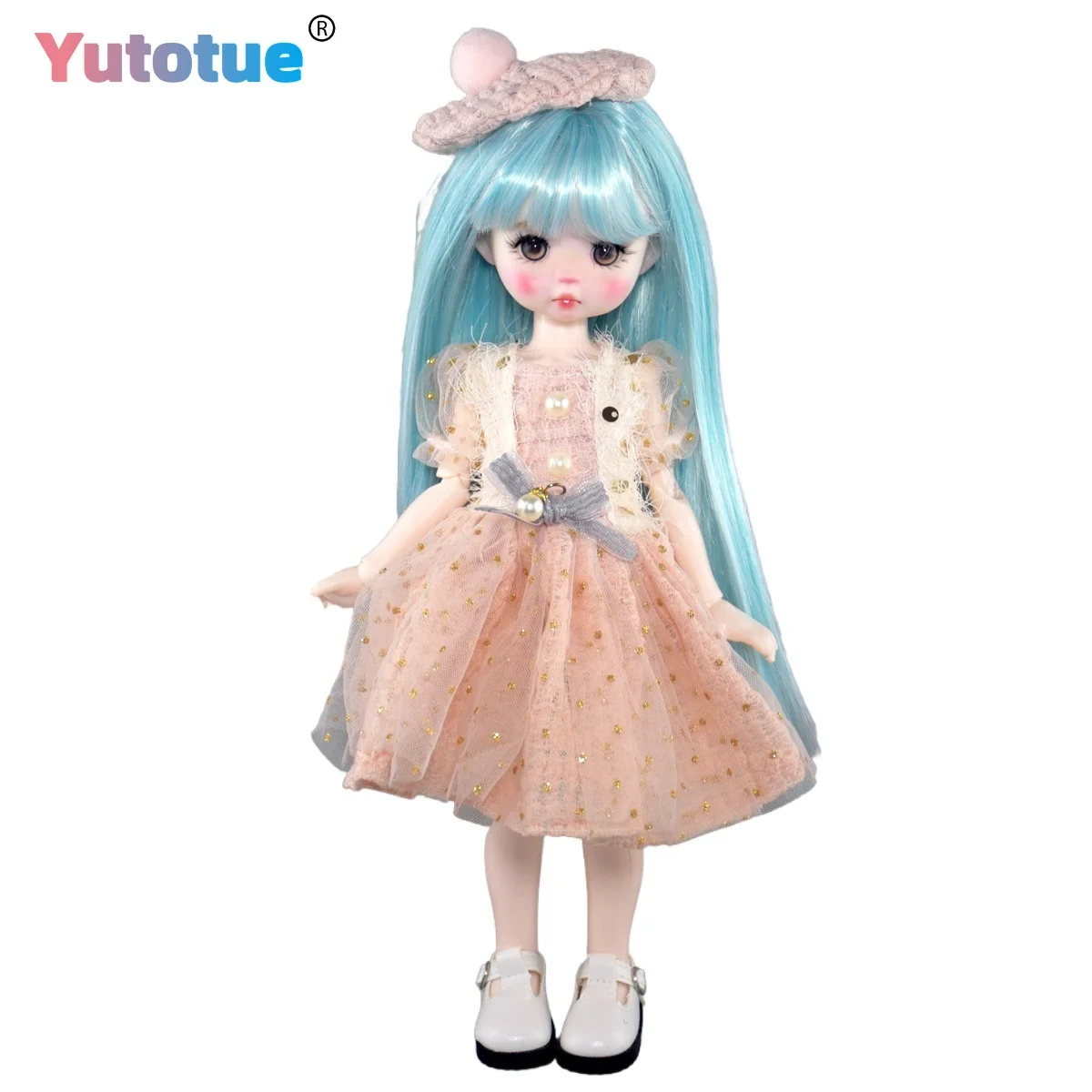 

YUTOTUE 12-дюймовая кукла для девочек, игрушка с коричневыми глазами, макияж для лица, съемные модельные туфли, парики, полный комплект, реалистичный