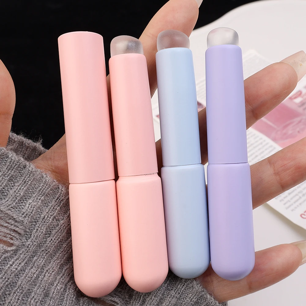 Brosse à lèvres en Silicone, correcteur, avec couvercle, applicateurs de masque à lèvres, brillant à lèvres, rouge à lèvres, outil de maquillage et de beauté, 3/1 pièces