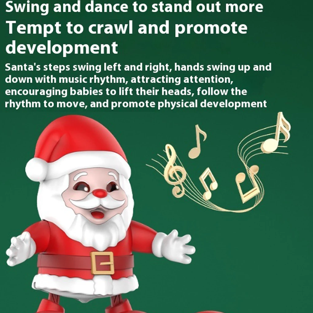 دمية سانتا اللطيفة التي تعمل بالبطارية تضيف احتفالية إلى الشجرة، كهربائية حمراء للمشي من الفرح، لتزيين هدايا عيد الميلاد للحفلات