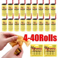 4-40 Rolls Flying Insect Catching Control Sticker Double-sided Insects Glue Sticky Paper Flying Insect Bug Mosquitos Catcher