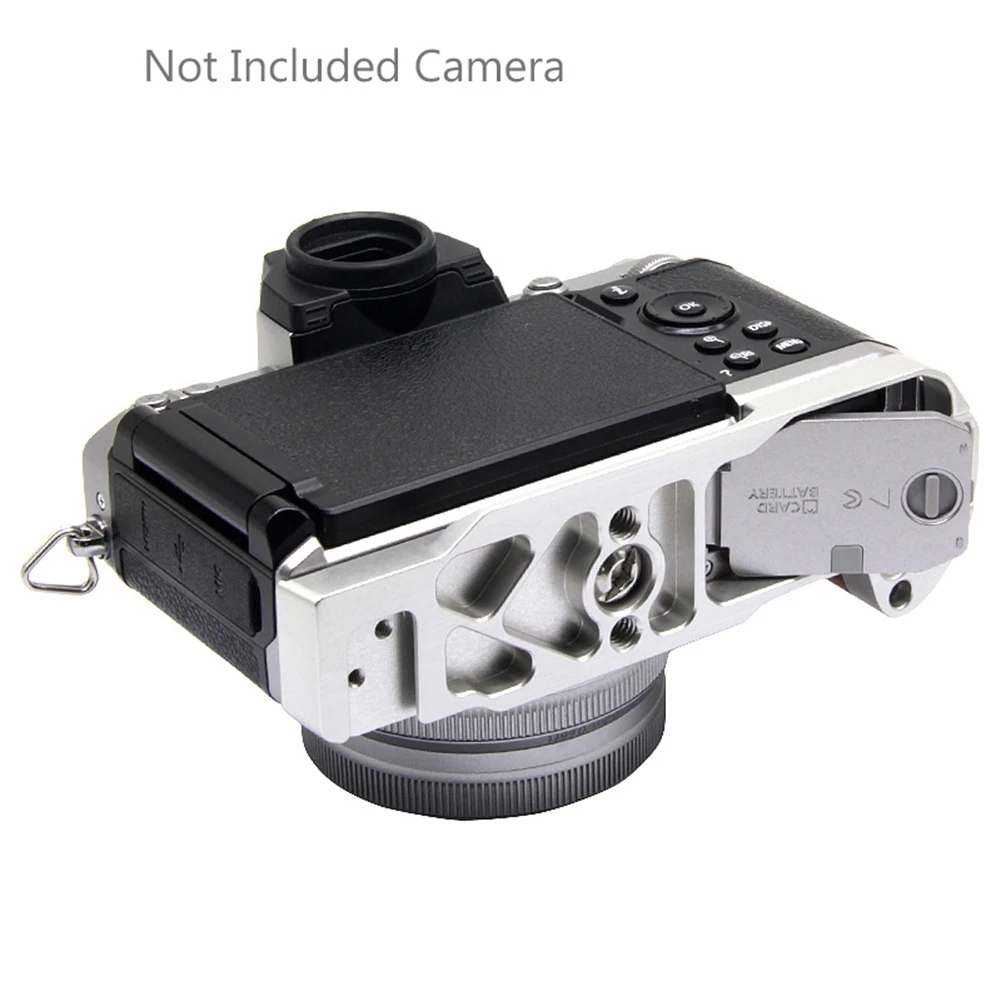 SMIEA Piastra a L a sgancio rapido Staffa per maniglia laterale in legno Impugnatura per accessori per treppiede per fotocamera digitale NIKON ZFC Argento